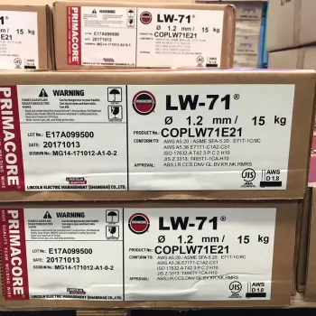 ภาพย่อ ลวดเชื่อมฟลักซ์คอร์ LINCOLN PRIMACORE LW-71 (E71T-1C) ม้วน 15 กก. ใช้กับแก๊ส CO2 รูปที่ 2