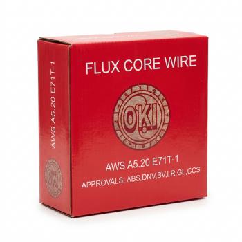 ลวดเชื่อม ฟลักซ์คอร์เหล็ก E71T-1 OKI 15กก. ใช้แก๊ส งานเหล็ก